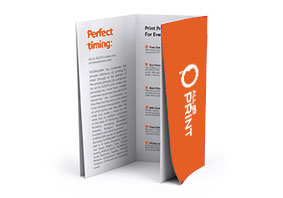 Falzflyer/Faltblätter, Kreuzbruch-Wickelfalz